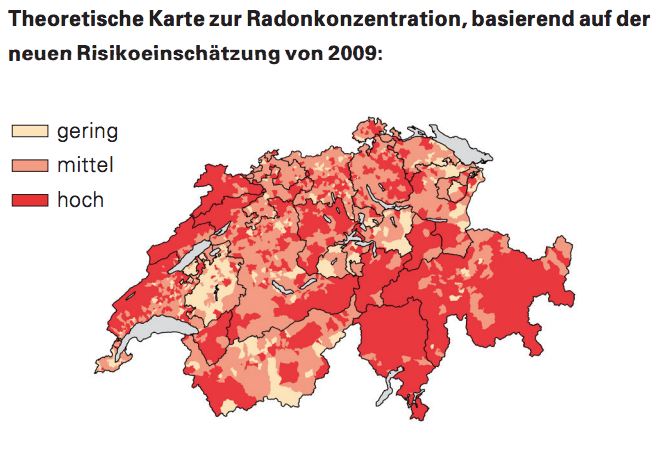 Radon Karte Schweiz