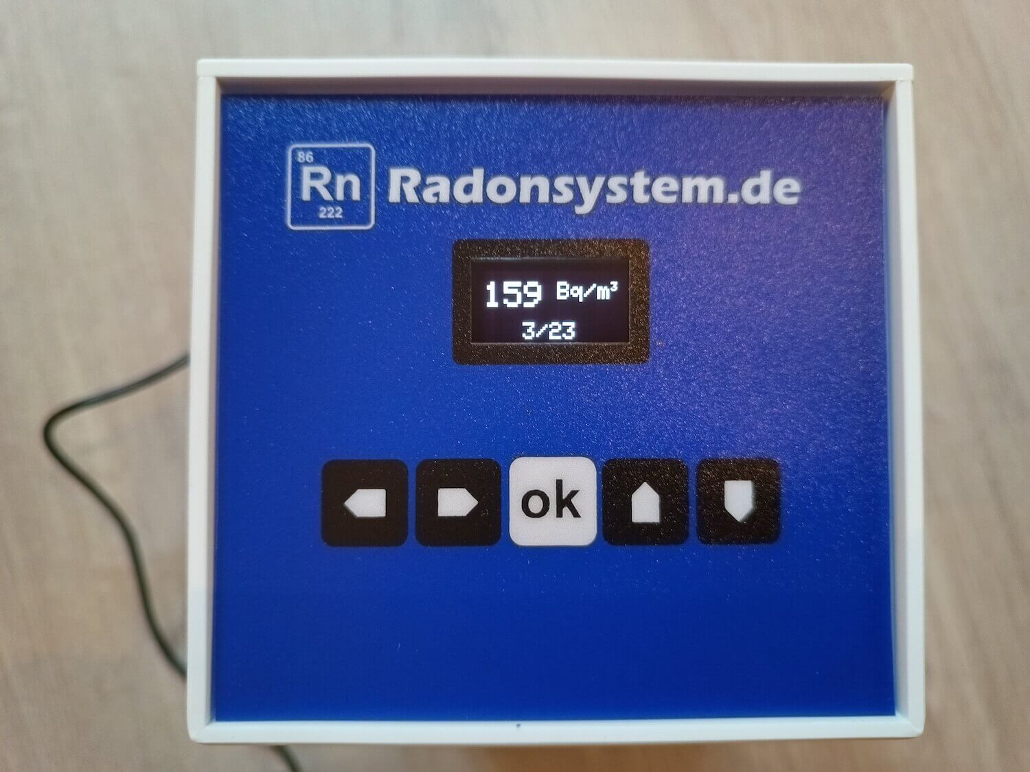 Professionelles Radonmessgerät Radonsystem SRS 1.0 mit gepulster Ionisationskammer.